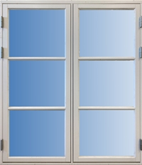 Utåtgående kopplat fönster 1+1 