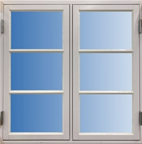 Utåtgående kopplat 2+1, 2-luft fönster